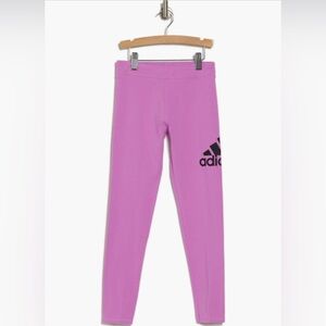 EUC Adidas Girls Pink Logo Cotton Leggings
